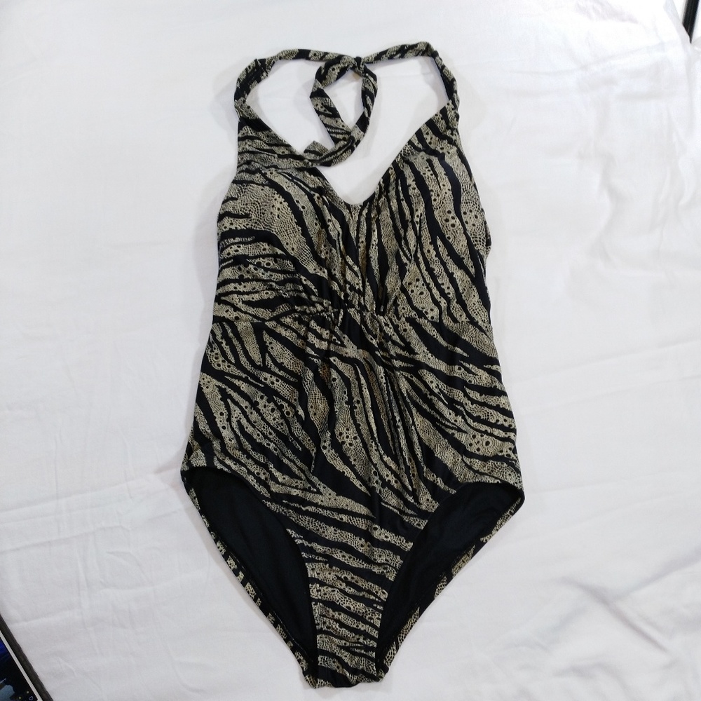 Sophia Vergara Halter Swimsuit Medium Black